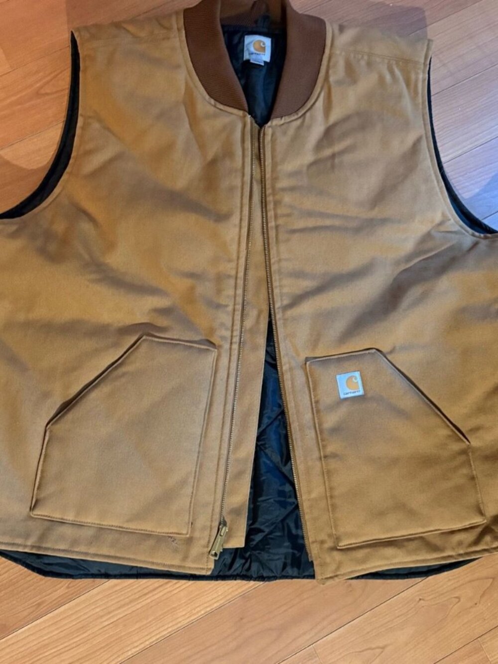 Carhartt Brown Duck Arctic Quilt-Lined Work Vest 4XL Tall